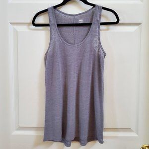 NWT Mossimo Gray Linen Blend Relaxed Tank Top Size Small